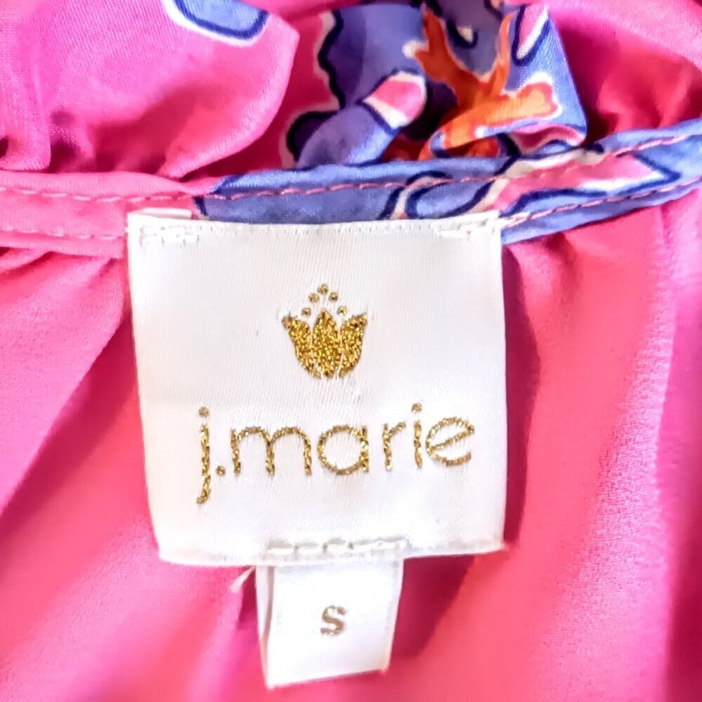J. Marie Pink Blue The Piper Floral Babydoll Dress - Picture 4 of 5